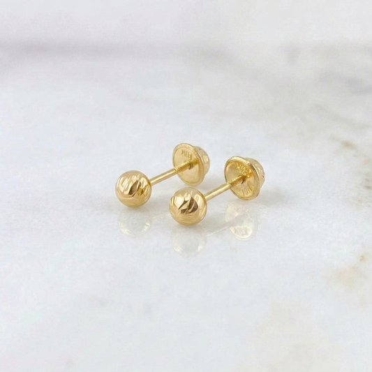 Topos Bola Diamantada 0.5 g / in / 4 mm Oro Amarillo 18K