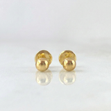 Topos Bola Lisa 0.45g / in / 4mm Oro Amarillo 18K
