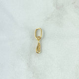 Dije Ala 0.35gr / 2cm / Circon Blanco Oro Amarillo 18K ©