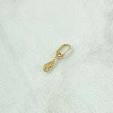 Dije Ala 0.35gr / 2cm / Circon Blanco Oro Amarillo 18K ©