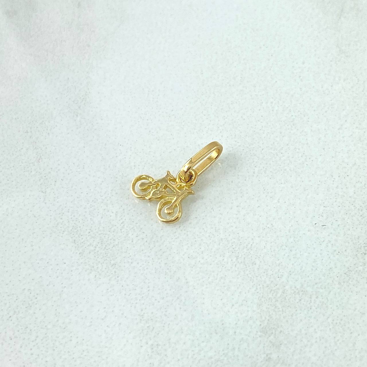Dije Bicicleta 0.35gr / 1cm / liso Oro Amarillo 18K ©