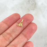 Dije Bicicleta 0.35gr / 1cm / liso Oro Amarillo 18K ©