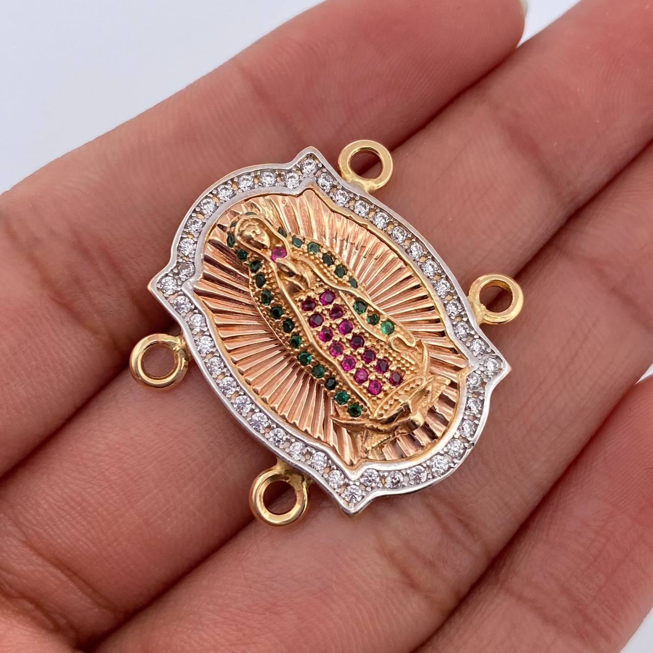 Herraje Virgen Guadalupe 6.5gr / 2.7cm / Oro 18K $