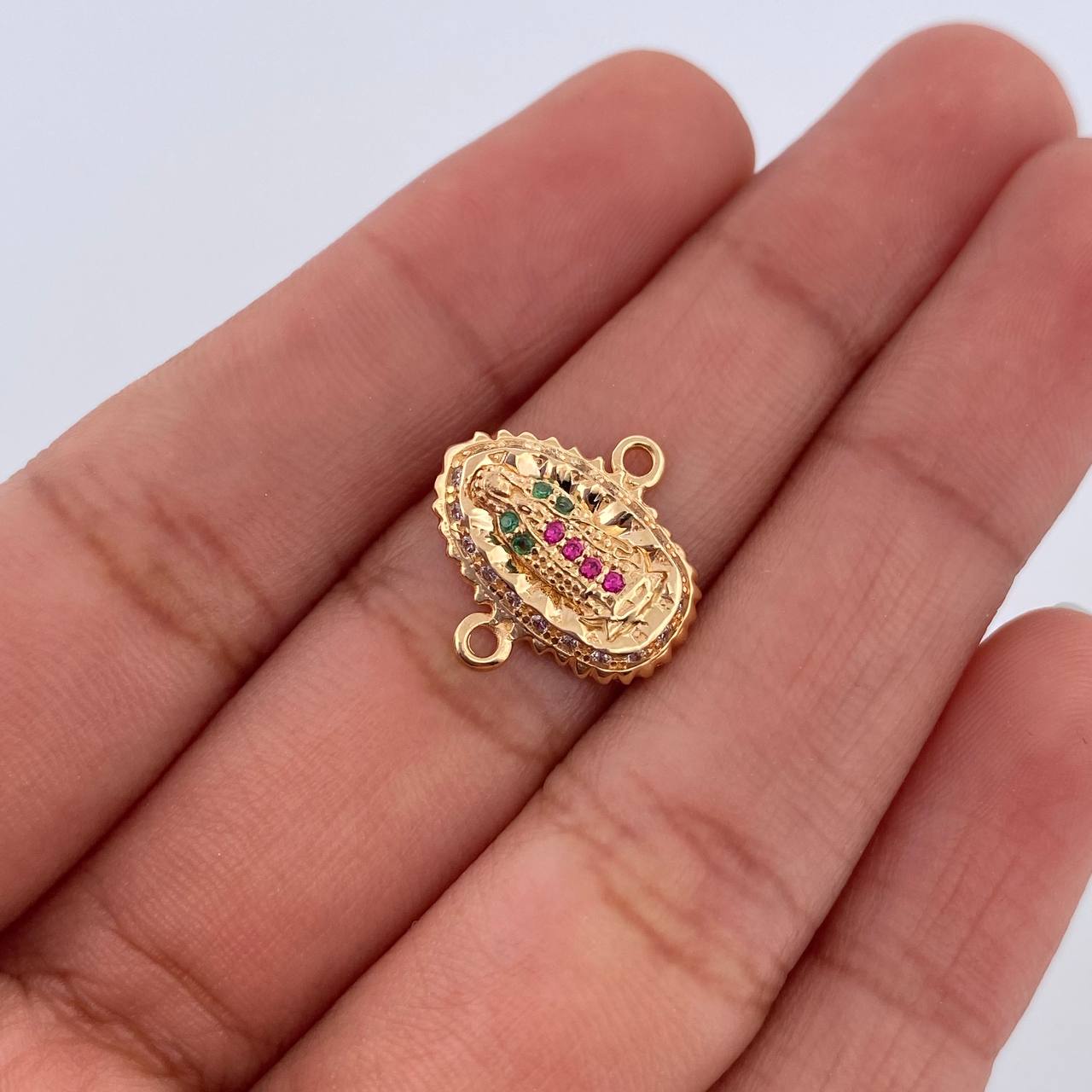 Herraje Virgen Guadalupe 1.25gr / 1.5cm / Oro 18K $
