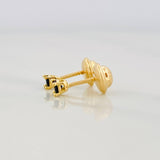 Stud Earrings Four Claws 0.6g / in / 2.64mm Yellow Gold 18K
