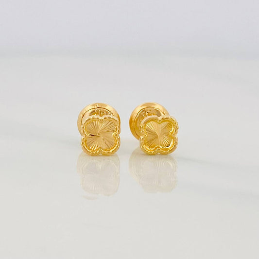 Topos Trebol Diamantado 0.75g / in / 5mm Oro Amarillo 18K