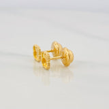 Stud Earrings Clover Diamond Cut 0.75g / in / 5mm Yellow Gold 18K