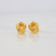 Stud Earrings Circle Diamond Cut 0.7g / in / 5.6mm Yellow Gold 18K
