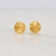 Stud Earrings Circle Diamond Cut 0.85g / in / 6.71mm Yellow Gold 18K