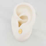 Stud Earrings Circle Diamond Cut 0.85g / in / 6.71mm Yellow Gold 18K