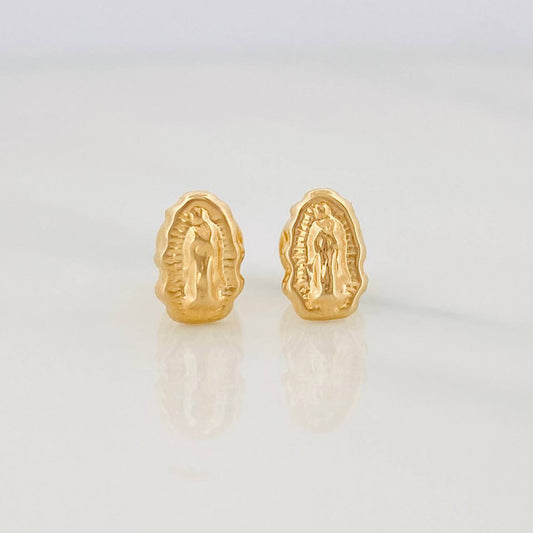 Stud Earrings Virgin Guadalupe 0.75g / in / 5.42mm Yellow Gold 18K