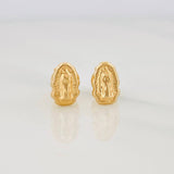 Stud Earrings Virgin Guadalupe 0.75g / in / 5.42mm Yellow Gold 18K