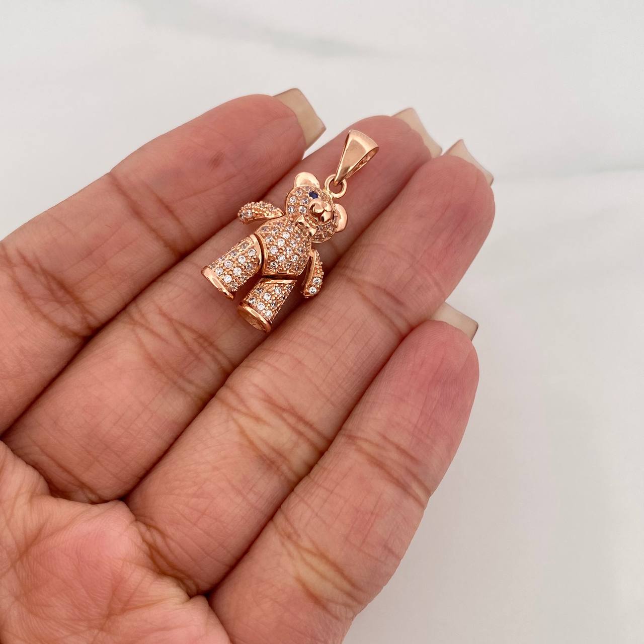 Articulated Bear Pendant 4.55 g / 1 in 18K Rose Gold