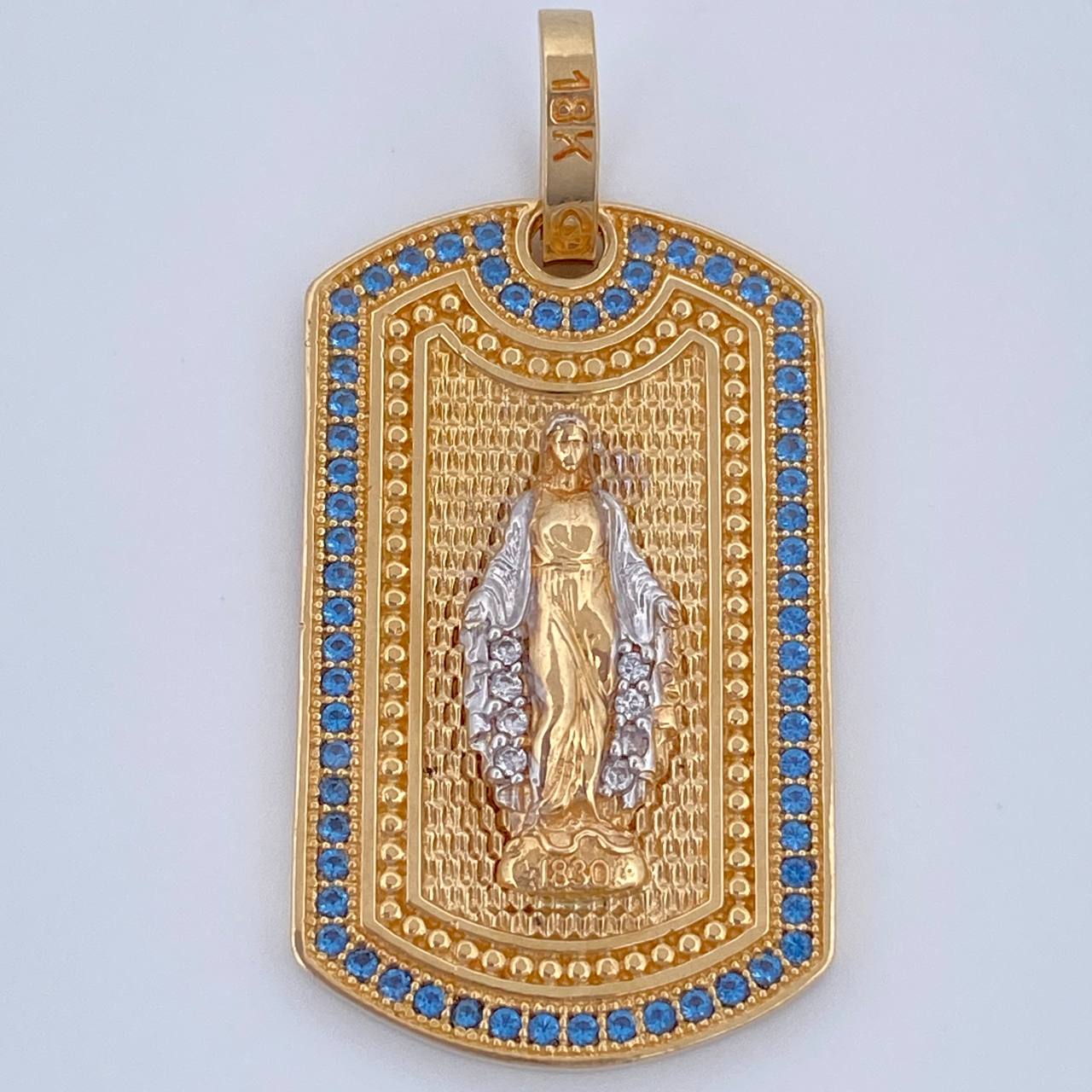 Dije Virgen Milagrosa 6.8gr / 3.5cm / Oro 18K $