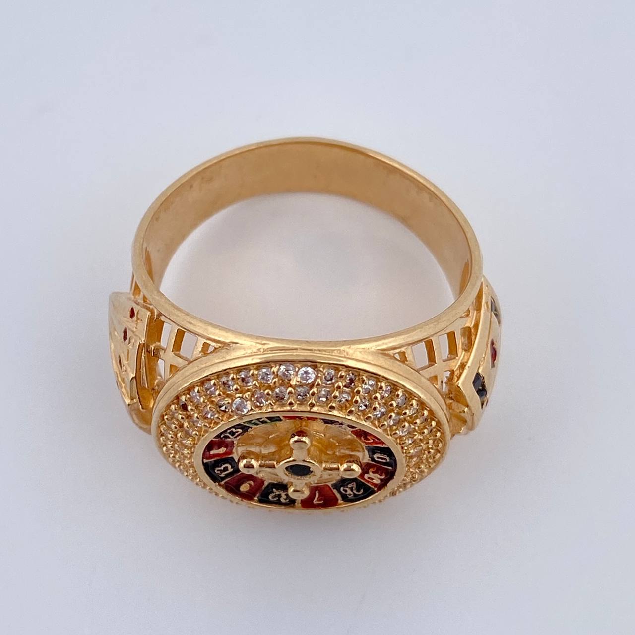 Anillo Ruleta 10.95gr / T10 1/2 / Oro 18K $