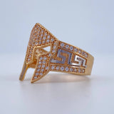 Anillo Casco Gladiador 8.25gr / T9 / Oro 18K $