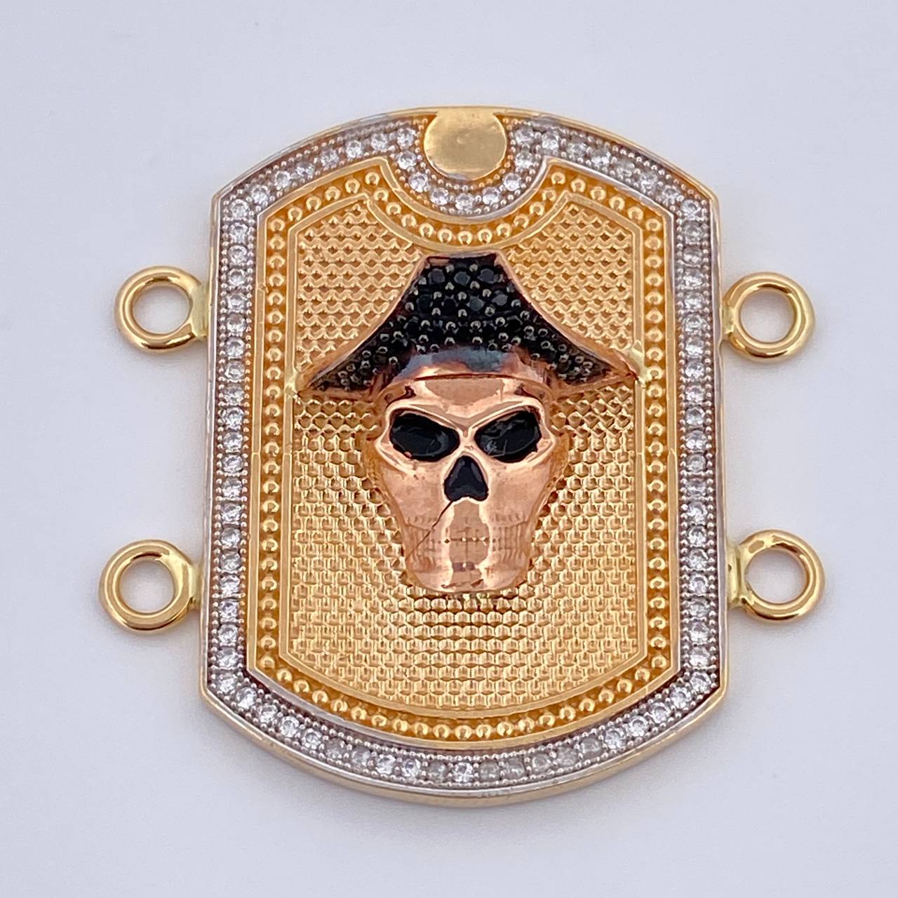 Charm Skull Plate 13.7gr / 3.5cm / 18K Gold $