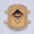 Charm Skull Plate 13.7gr / 3.5cm / 18K Gold $