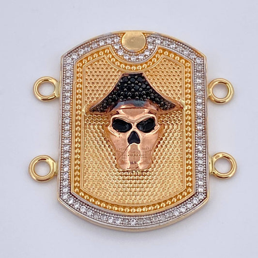 Charm Skull Plate 13.7gr / 3.5cm / 18K Gold $