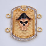Charm Skull Plate 13.7gr / 3.5cm / 18K Gold $
