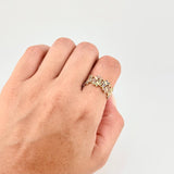 Anillo Retro Flor Hueca 3.15 g / T7 1/2 Oro Amarillo 18K