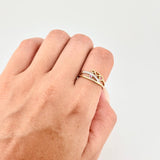 Anillo Carril Triple Corazon 2.2 g / T6 1/4 Oro Amarillo 18K