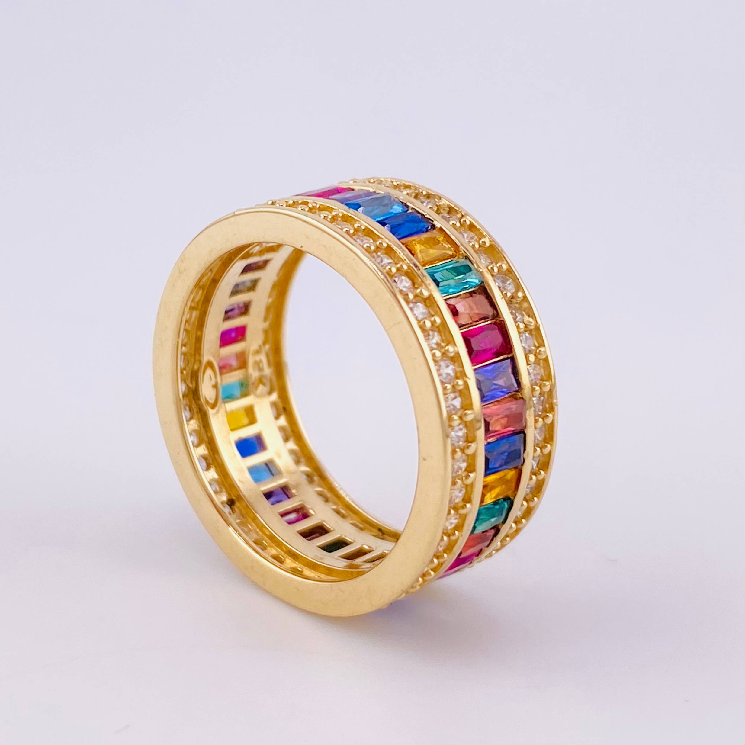 Anillo Churumbela Arcoiris 6.65 g / T5 1/2 Oro Amarillo 18K