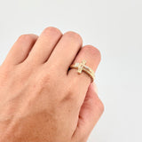 Anillo Cruz Cristo 4.5 g / T9 1/2 Tres Oros 18K