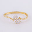 Anillo Curvas 7 Puntos 1.05 g / T6 3/4 Oro Amarillo 18K