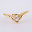 Anillo Curva En V Tupida 2.6 g / T6 1/4 Oro Amarillo 18K