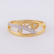 Anillo Carril Triple Corazon 2.05 g / T5 1/2 Oro Amarillo 18K