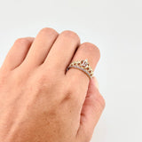 Anillo Corona 15´S 2.15 g / T6 3/4 Dos Oros Amarillo Blanco 18K