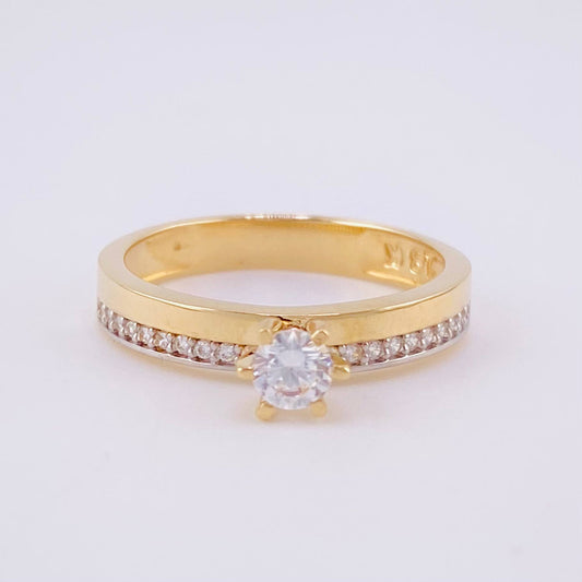 Anillo Solitario Churumbela 2.9 g / T7 1/4 Oro Amarillo 18K