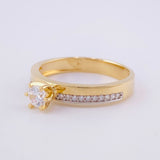 Anillo Solitario Churumbela 2.9 g / T7 1/4 Oro Amarillo 18K