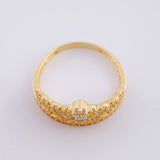 Anillo Corona 15´S 2.8 g / T8 Dos Oros Amarillo Blanco 18K