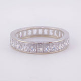 Anillo Carril Tupido 2.55 g / T6 Oro Blanco 18K