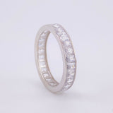 Anillo Carril Tupido 2.55 g / T6 Oro Blanco 18K