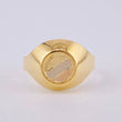 Anillo Sello Circulo 1.6 g / T6 Tres Oros 18K