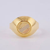 Anillo Sello Circulo 1.6 g / T5 3/4 Tres Oros 18K