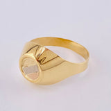 Anillo Sello Circulo 1.6 g / T5 3/4 Tres Oros 18K