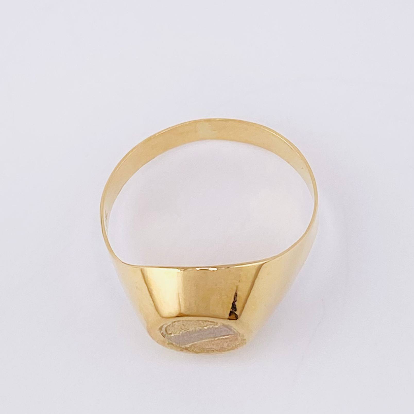 Anillo Sello Circulo 1.65 g / T6 1/4 Oro Amarillo 18K