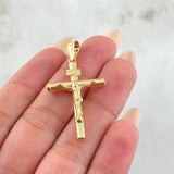 Dije Cruz Cristo 3.05gr / 2 1/4 in / Oro Amarillo 18K