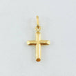 Pendant Cross Flat Tips 0.4gr / 0.5in / 18K Gold ©