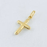Pendant Cross Flat Tips 0.4gr / 0.5in / 18K Gold ©