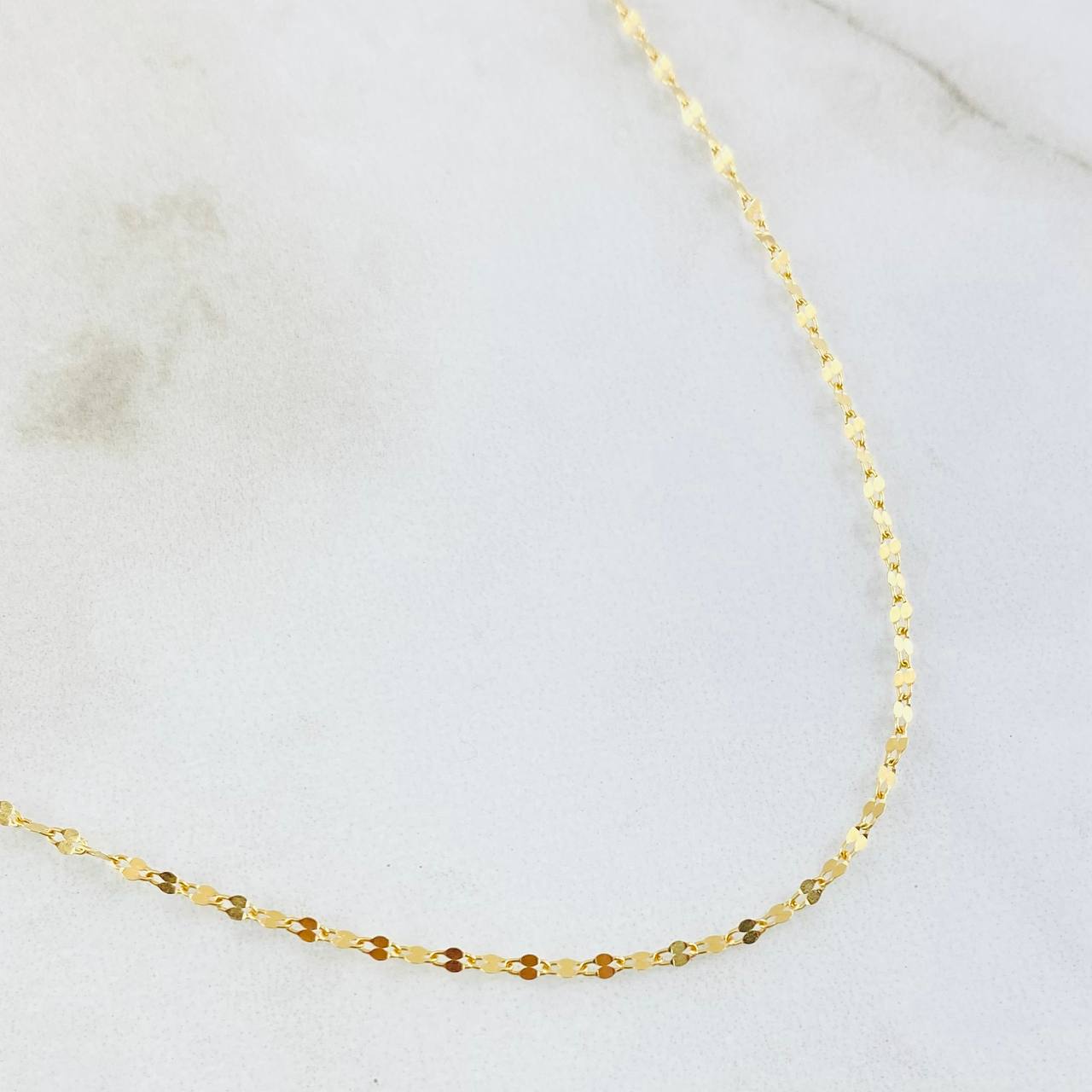 Mirror Flower Chain 0.95gr / 17.8in / 18K Gold +3