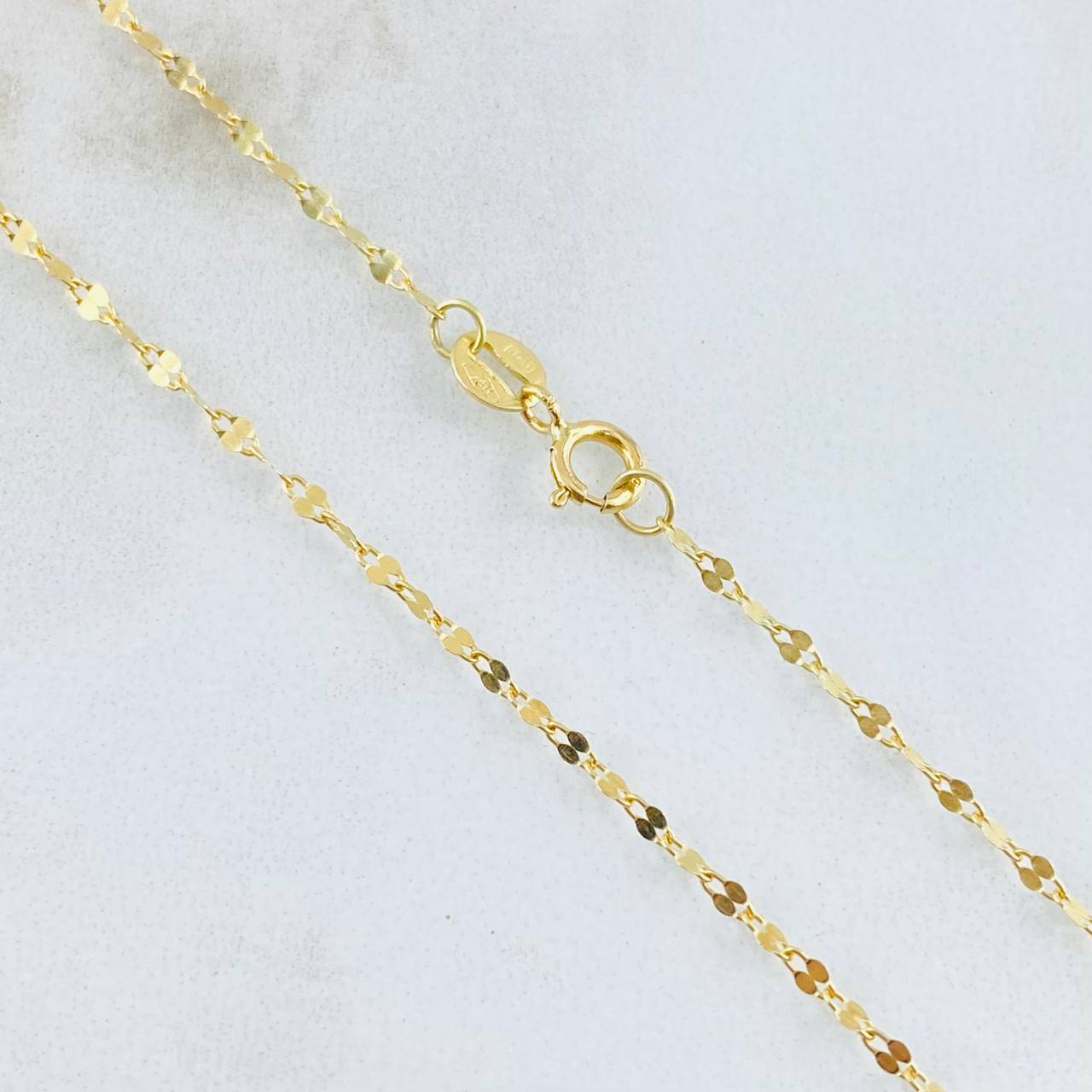 Mirror Flower Chain 0.95gr / 17.8in / 18K Gold +3
