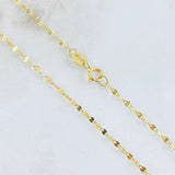 Mirror Flower Chain 0.95gr / 17.8in / 18K Gold +3
