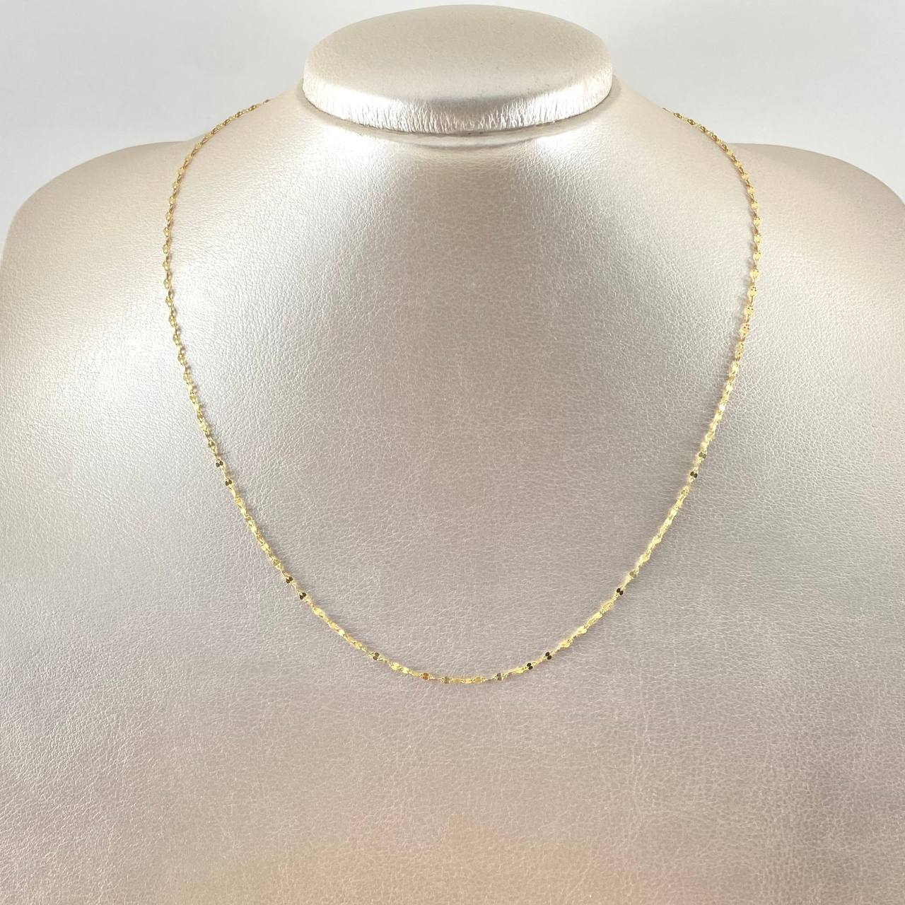 Mirror Flower Chain 0.95gr / 17.8in / 18K Gold +3