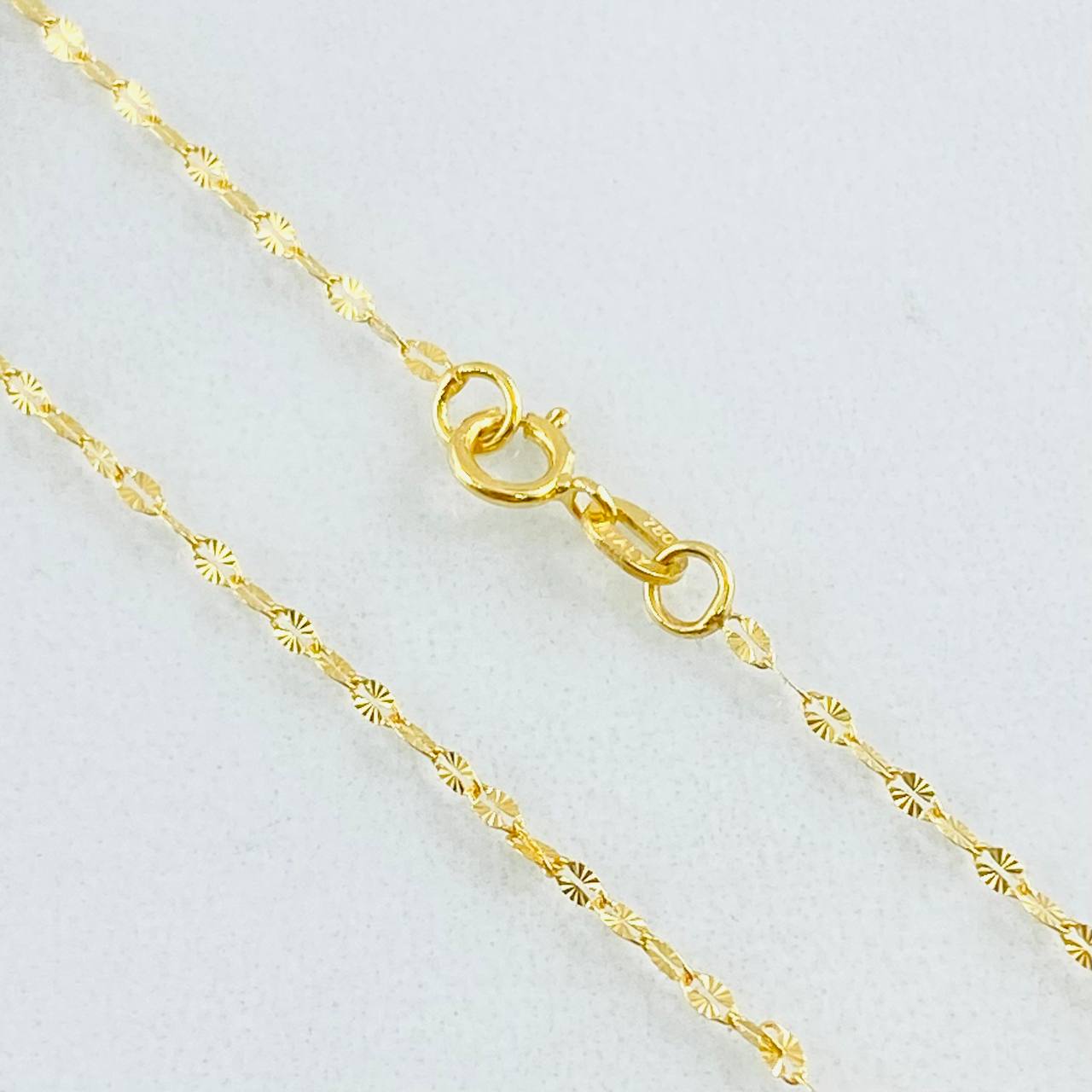 Mirror Flower Chain 0.8gr / 17 3/4 in / 18K Gold +3 ©