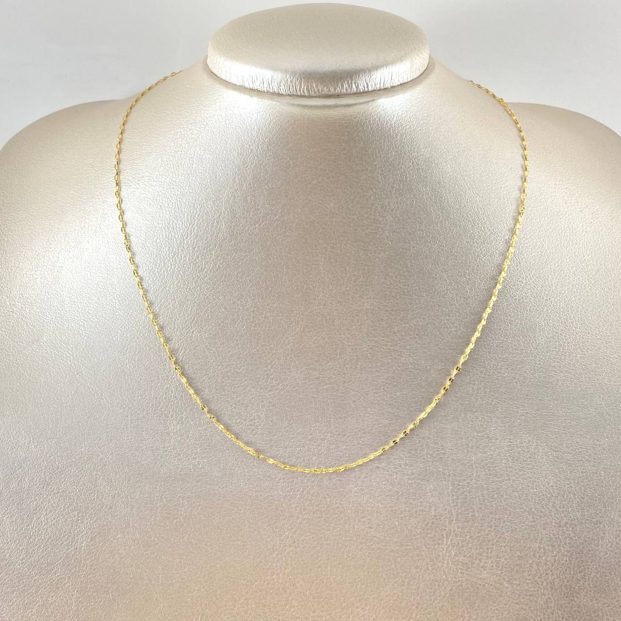 Mirror Flower Chain 0.8gr / 17 3/4 in / 18K Gold +3 ©